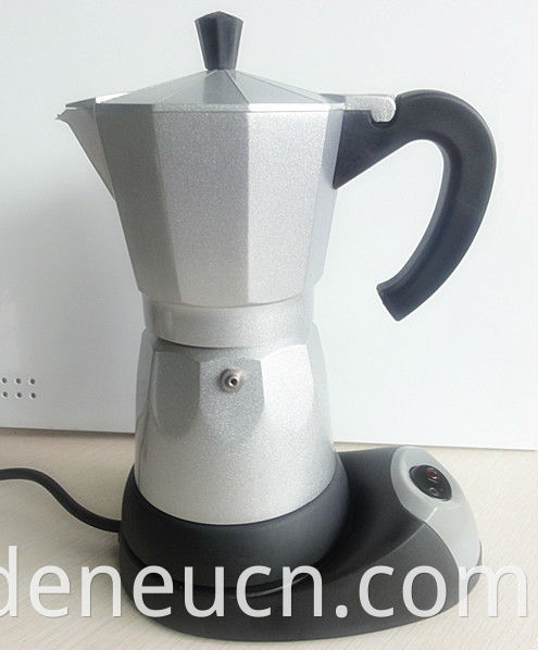 All Aluminium Coffee Manker Electric Ten Horns Cores 6Cups Máquina de café JK41401 (221)